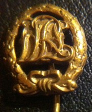 ✚6239✚ German DRL Military Sport Physical Training in Bronze pin badge post WW1