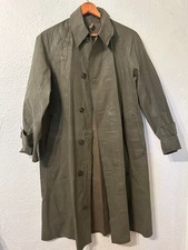 US Army Raincoat Synthetic Rubber Coated OD Dismounted Sz Small 1953