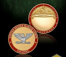 USMC MARINE CORPS COLONEL GOLD SILVER ENGRAVABLE 1.75