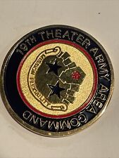 Vintage 19th Theater Army Area Command Coin Commanding General Challenge Coin picture