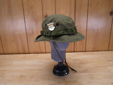 Vintage 1960s Military Jungle Boonie Bucket Sun Poplin Hat Cap 1969 With Pins picture