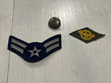 WWII Era US Patches And Pin lot of 3 picture