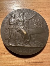 French WWI Era Ministry Of War Bronze Prize Table Medal 