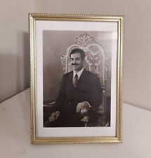 Vintage Frame Portrait Saddam Hussein Iraq Iraqi Rare picture