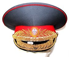 Authentic USSR Parade Militia / Police General Hat with Original Cap Badge #110 picture