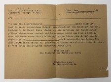 Rare WWII Hitler Youth Young Girls Group 6/321 Form Letter Document Germany War