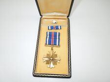 WWII US Navy Soldered Ring Distinguished Flying Cross DFC Medal & Case picture