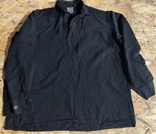 Smock Shirt Artist Workwear Workshirt Vintage Black 100% Cotton Chore Jacket VTG picture
