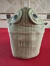 WW2 WWII U.S. MILITARY CANTEEN Cup Cover Khaki Dated 1942 Lustre picture