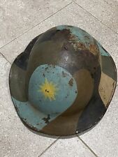 RARE Original WWI U.S. Brodie Steel Combat Helmet 1917-18 Doughboy Camouflage picture