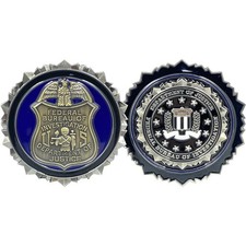 FBI FEDERAL BUREAU OF INVESTIGATION DOJ AGENT 4" MEDALLION CHALLENGE COIN