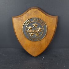 Military Decor USS Nimitz CVN-68 Solid Brass Emblem on Wood Plaque 8.5