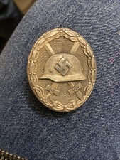 Vintage WW2 Silver Wound Badge Maker Marked 65 Original Militaria Medal