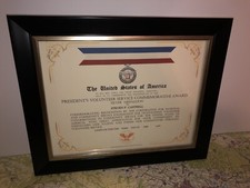 PRESIDENT'S VOLUNTEER COMMEMORATIVE SERVICE [SILVER] AWARD CERTIFICATE ~ Type-1