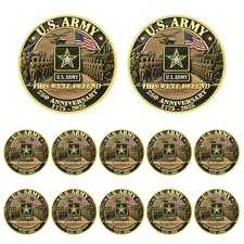 10Pcs US Army 250th Anniversary Challenge Coin Military Collectible Medal