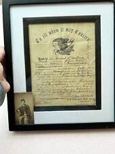 Official Military Discharge Document PA Volunteers 1875  picture