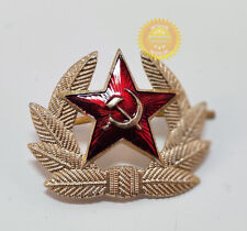 USSR Metal Pin Badge Soviet Russian Army Red Star Uniform Original New picture