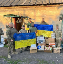 Ukraine Flag signed by Ukranian Forces , Army Forces Ukraine War History 2023 picture