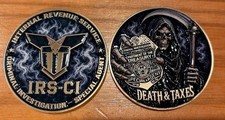 IRS Internal Revenue Service Death & Taxes Challenge Coin 2”