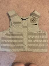 PB GUARDIAN MOLLE BODY ARMOR CARRIER NO INSERTS VEST SILVER TAN 52 R picture