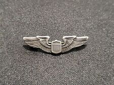 Vintage WW2 US Army Air Corps Sterling Silver Pilots Wings Pin Badge 1.5