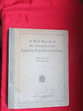 Rare  Book:A Brief Record of the Advance of the Egyptian Expeditionary Force WW1 picture