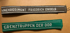 Lot of 2 GDR Uniform Cuff Titles: Grenztruppen der DDR & Wachregiment F. Engels