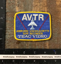 Vtg AVTR Airborne Videocassette Tape Recorder TEAC VIDEO Military Aviation Patch picture
