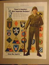 1949 U.S. ARMY DAY Military Unit Patches vintage print ad picture