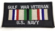 US Navy Patch Gulf War Veteran Embroidered Hat/Jacket/Vest Navy Ribbon Patch picture