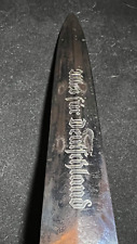 WWII German Dagger Blade SA Dagger Blade Only Herder Early Dagger Spade Tang picture