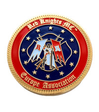 Red Knights International Firefighters Motorcycle Club 1.75" Challenge Coin