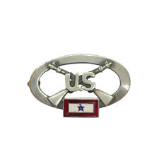Silver Plated WWI US Army Infantry 1-Blue Star Son-in-Service Mothers Lapel Pin picture