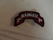 PATCH MILITARY SHOULDER TAB SCROLL 2ND RANGER BATTALION COLORED SEW ON NEW  picture