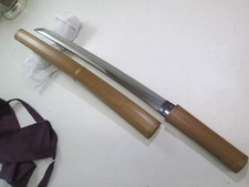 JAPANESE OLD WAKISAKI SWORD IN SHIRASAYA KIKU YASUHIRO NBTHK PAPER IN POLISH #X5