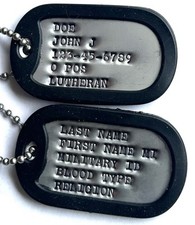Personalized Military Dog Tags Authentic 18 Letter ( Dogtags)