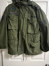 US Air Force Coat Cold Weather Field  Green Jacket Prime Ribs Med/short W/Liner picture
