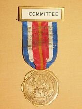 VINTAGE 1925 VFW HIGH ROCK SPRING SARATOGA SPRINGS NY  MEDAL & RIBBON PIN picture