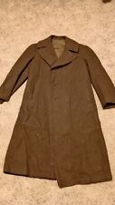 WW2 WWII 1940 Vintage US Army Trench Coat Overcoat, Melton Wool, 36R Modified picture