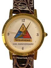 WWII US Army 3rd armored Division 50th Anniversary Ladies 23mm Watch- Spearhead