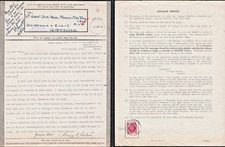 WW2 1943 General Sir Harry Watson Autograph on Orignal Airgraph Form - Gibraltar
