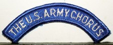 The US Army Chorus Royal Blue & White Tab Patch Insignia Merrow Edging