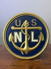 VTG Navy League United States USNL 15” Fiberglass Anchor Wall Plaque Sign Decor