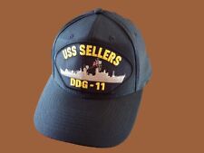 USS SELLERS DDG-11 U.S NAVY SHIP HAT U.S MILITARY OFFICIAL BALL CAP U.S.A MADE picture