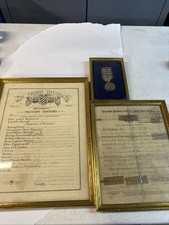 original Ww1 Medal 5 Ribbon With Documents That Detail His Time In Service.