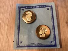 Vintage WW2 WAC Women's Army Corps Enlisted Collar Discs Pin Set On Card picture