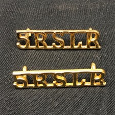 Original British Army Shoulder Title Pair - 5th Bn Republic Of Sierra Leone Regt