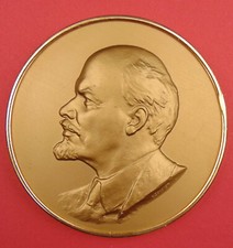 Soviet Wall Plaque Lenin Bust Portrait Leningrad Mint mark Artist Signed ORIGINL