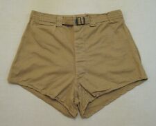 WW2 U.S. Army Athletic Shorts Cotton Khaki Size 32 Original WWII Nice Condition picture