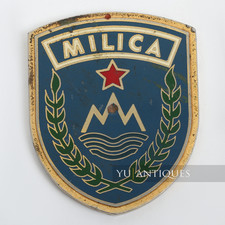 Vintage Genuine Socialist Republic Of Slovenia Milica Milicija Metal Plaque